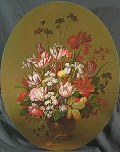 ガラスの花瓶の花